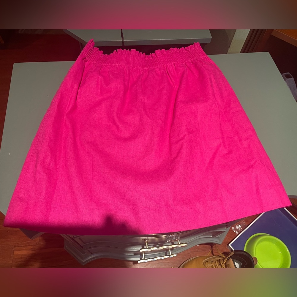J Crew Linen Pink Skirt size 4